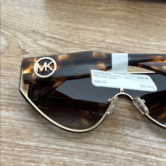 Michael Kors Black Oversized Sunglasses with Gold Accents OMK 1080 10068G 146/3N main image 6
